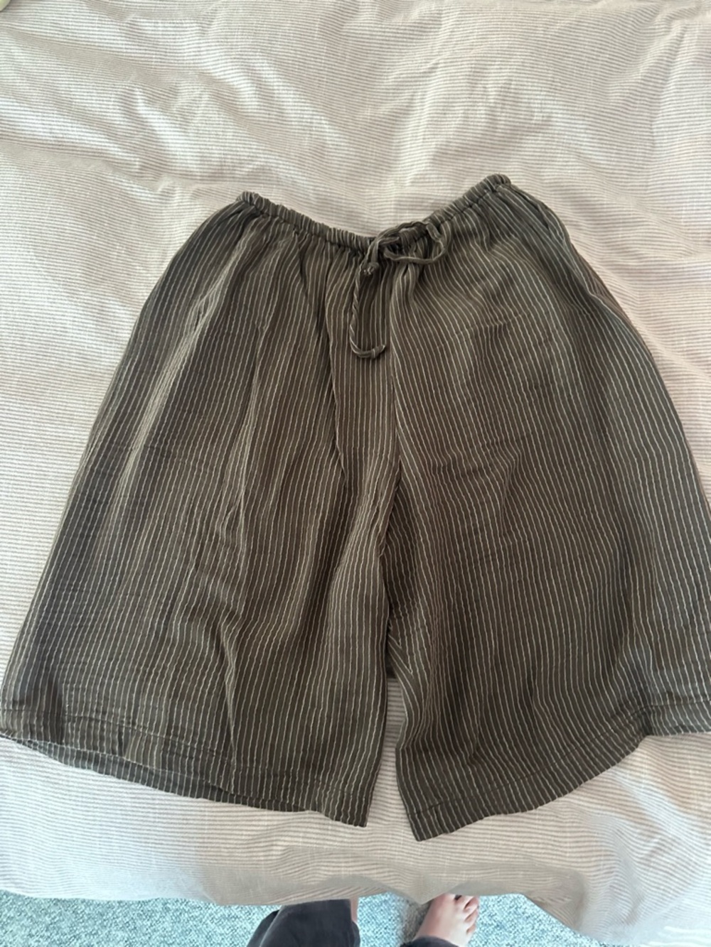 Boheme Brown Pinstripe Tank & Shorts Set - Picture 3 of 7